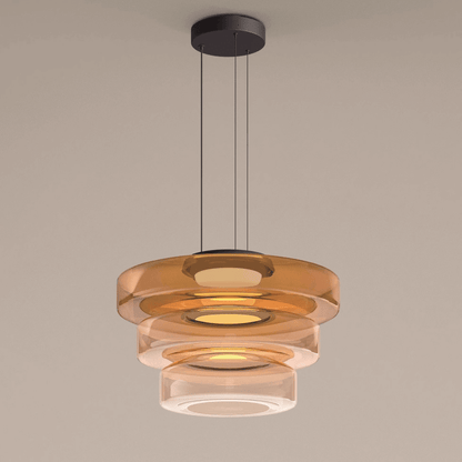 Moderne Glas-Hängeleuchte im Bauhaus-Stil