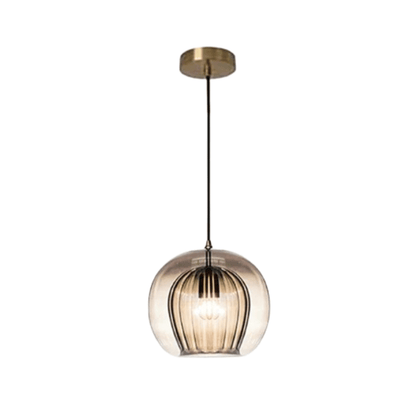 Moderne Hängeleuchte, Aluminium &amp; Glas, LumaLite