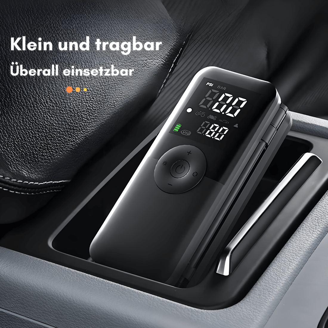 Tragbare Luftpumpe mit Digitalanzeige