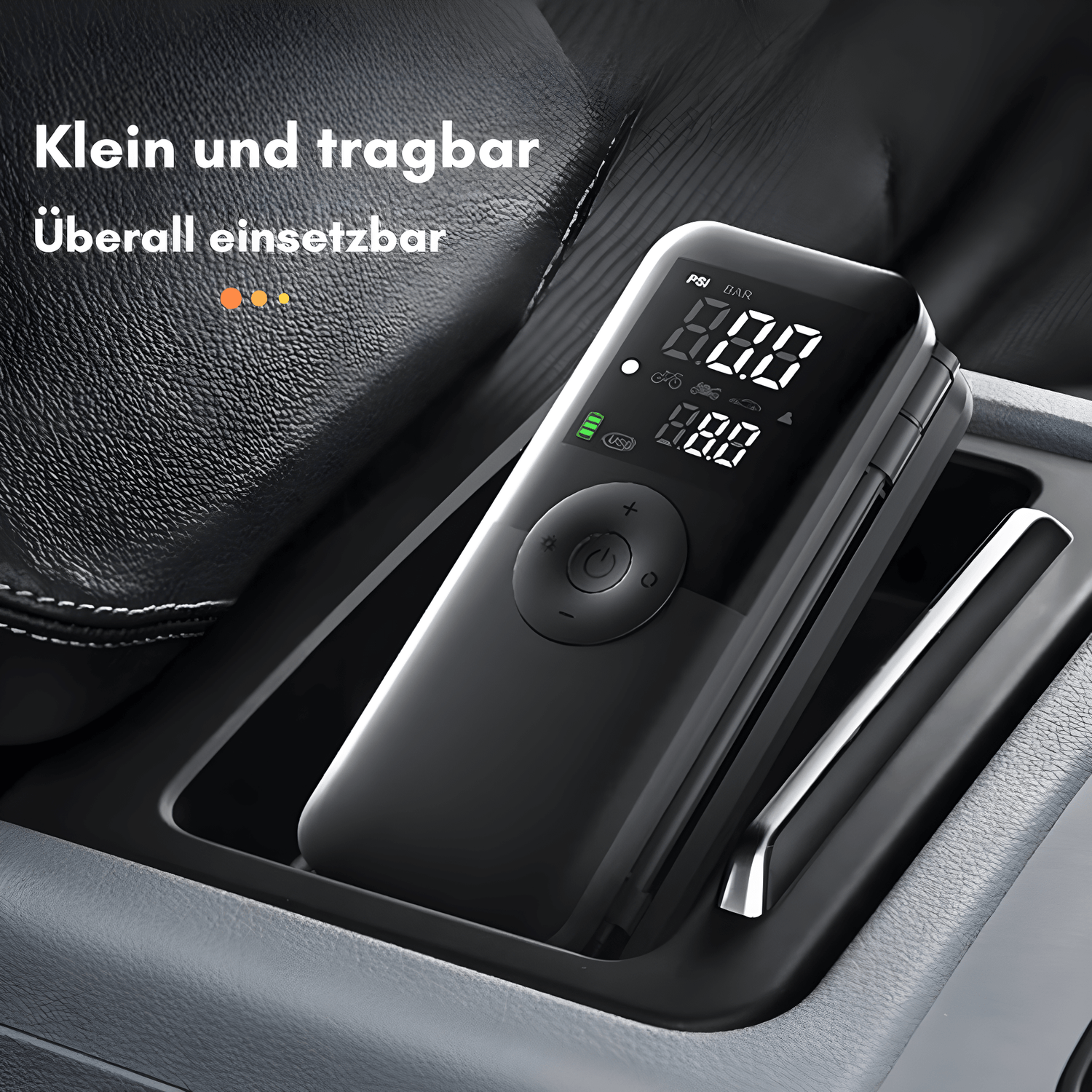 Tragbare Luftpumpe mit Digitalanzeige