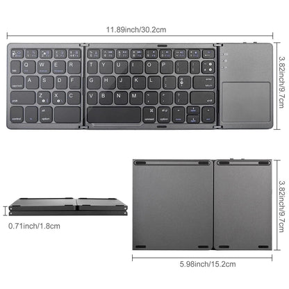 Kabelloses Klapp-Keyboard Bluetooth-Tastatur mit Touchpad für Windows, Android, iOS, Telefon, Multifunktions-Tasten Mini-Tastatur
