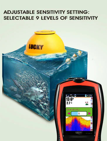 Echo Sounder Fischfinder | Drahtlos, Tiefe &amp; Temperaturanzeige für Eis-, See-, Kayak- &amp; Flussfischen