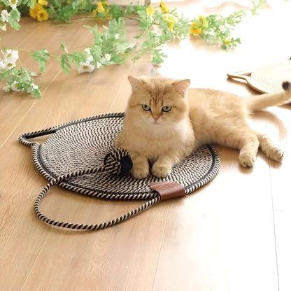 Katzenkratzmatte aus Baumwollseil - Möbelschutz