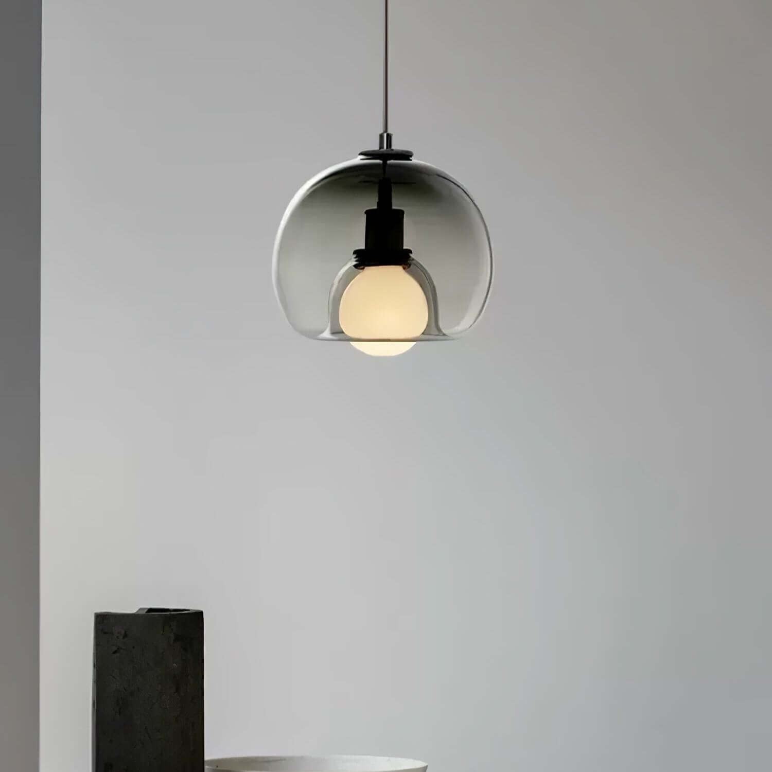 Moderne Pendelleuchte - Metall &amp; Glas