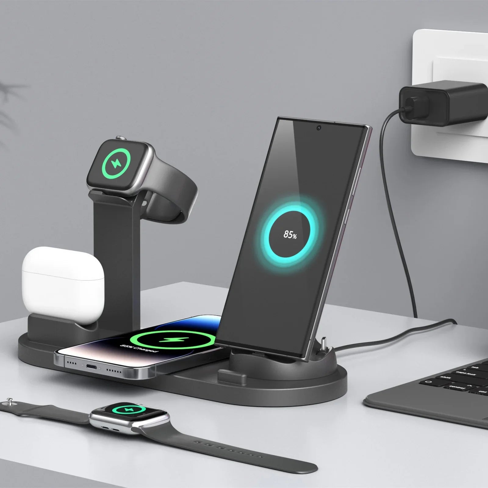 3 in 1 Wireless Ladegerät Stand