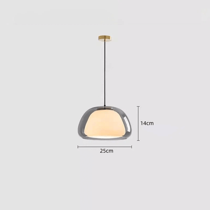 Moderne Milchglas Hängeleuchte Jelly