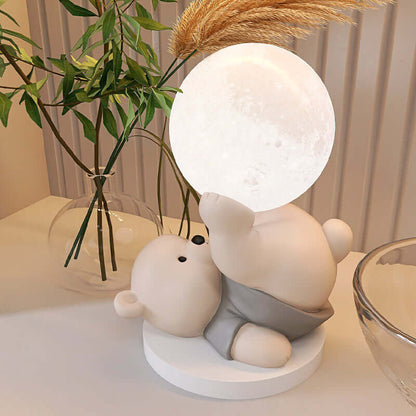 LED-Nachtlicht Teddybär Mondlampe
