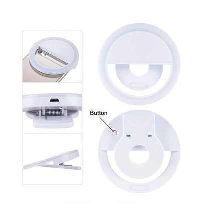 Lumi LED Selfie Ring Light – Tragbare Aufladbare Lampe für Smartphone und Computer