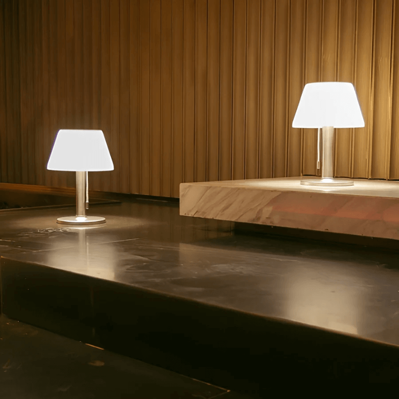 Solar-Tischlampe Außen, Solarlaterne Garten