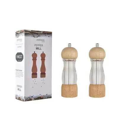 Holzpfeffermühle &amp; Salzstreuer Set - Küchengewürzmühlen