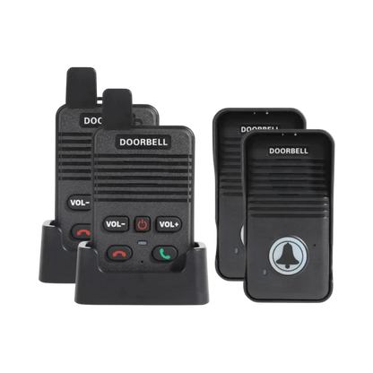 Wetterfeste Funkklingel mit Intercom &amp; Freisprechfunktion – Reichweite 1000ft, 8 Lautstärken, Mehrgerätefähig