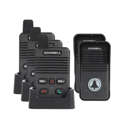 Wetterfeste Funkklingel mit Intercom &amp; Freisprechfunktion – Reichweite 1000ft, 8 Lautstärken, Mehrgerätefähig