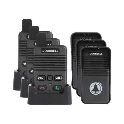 Wetterfeste Funkklingel mit Intercom &amp; Freisprechfunktion – Reichweite 1000ft, 8 Lautstärken, Mehrgerätefähig