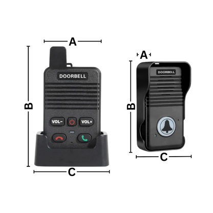 Wetterfeste Funkklingel mit Intercom &amp; Freisprechfunktion – Reichweite 1000ft, 8 Lautstärken, Mehrgerätefähig