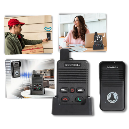 Wetterfeste Funkklingel mit Intercom &amp; Freisprechfunktion – Reichweite 1000ft, 8 Lautstärken, Mehrgerätefähig