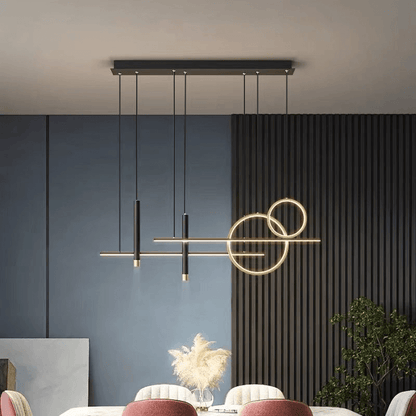 Moderne LED Hängeleuchte Schwarz