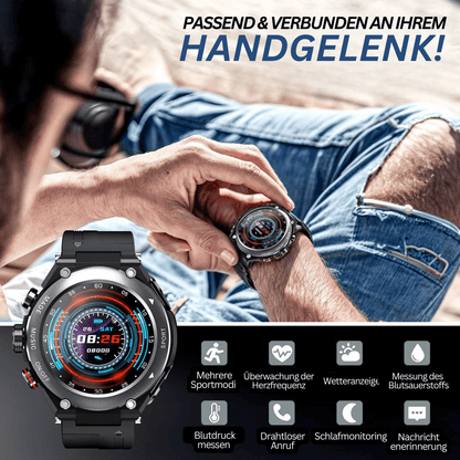Smartwatch mit Ohrhörer - Fitness Tracker &amp; Gesundheitsmonitor