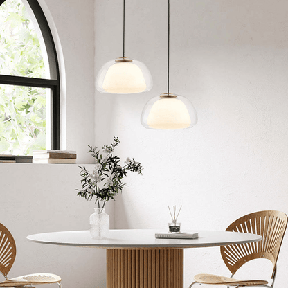 Moderne Milchglas Hängeleuchte Jelly