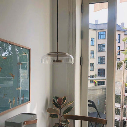 Moderne Pendelleuchte - Messing &amp; Glas