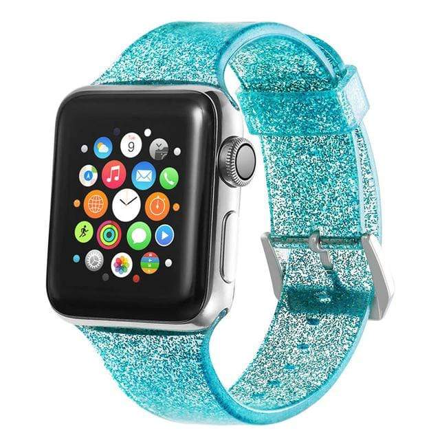 Glitzerndes Uhrenarmband aus Silikon