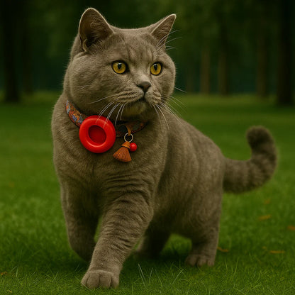 GPS Halsbandhülle für Katzen | Mit Glocke &amp; Halterung für Tracker