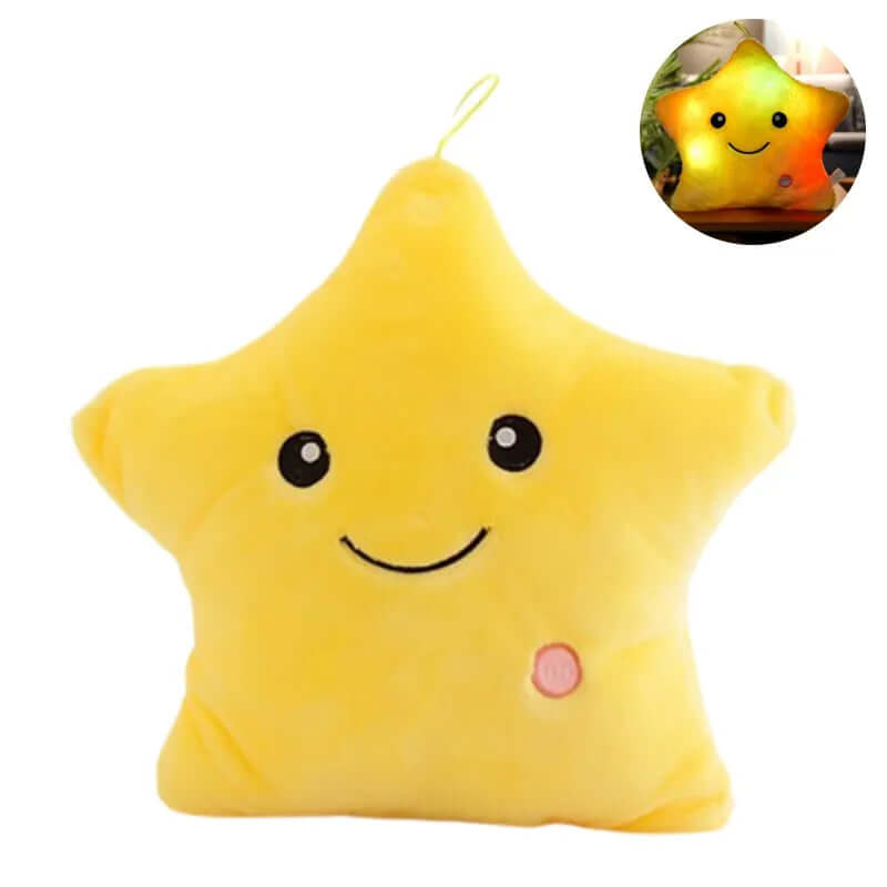 Kinder LED Sternkissen - Nachtlicht &amp; Kuschelfreund