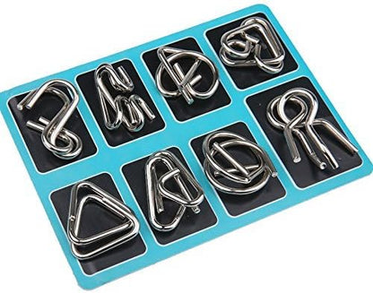 Metall-Puzzle-Ring-Set - Gehirntraining &amp; Logikspiel
