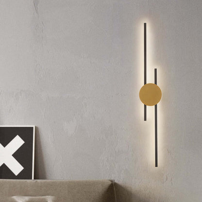 Moderne Industrielle LED-Wandleuchte Gold Schwarz