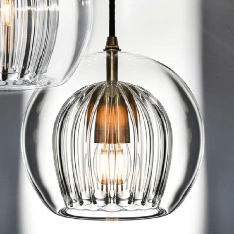Moderne Hängeleuchte, Aluminium &amp; Glas, LumaLite