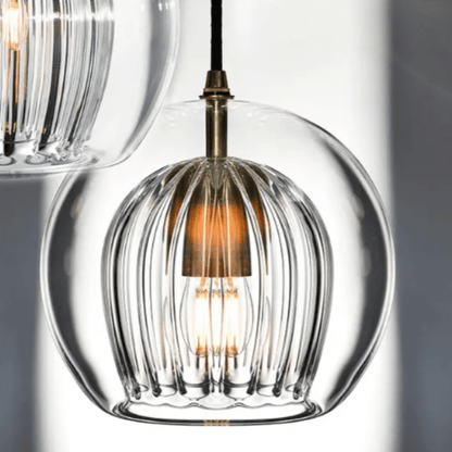 Moderne Hängeleuchte, Aluminium &amp; Glas, LumaLite