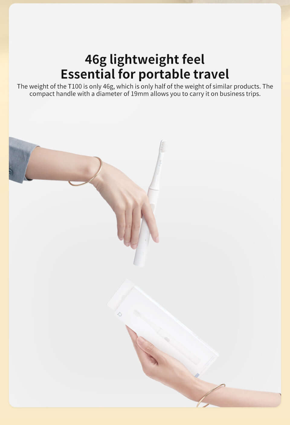 Elektrische Schallzahnbürste - Wasserdicht &amp; USB-Ladestation