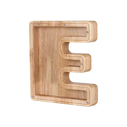 Holz Alphabet Sparschwein Buchstaben Spardose
