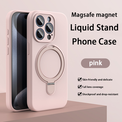 Flüssige Silikonhülle – Integrierter Standfuß &amp; MagSafe-kompatibel