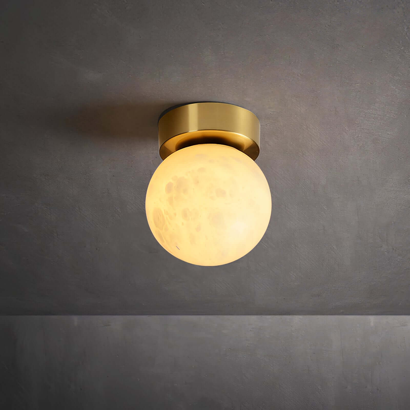 Mond Alabaster Deckenleuchte, Modern LED, 15cm