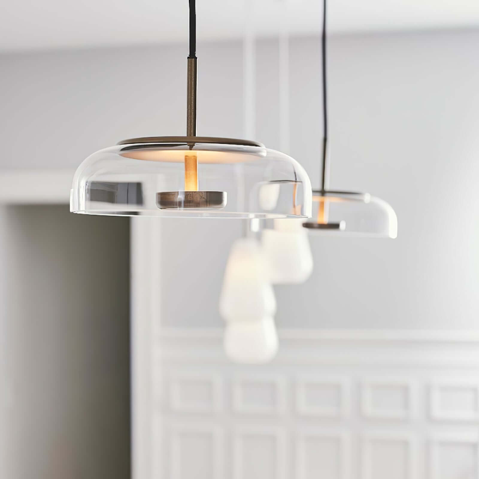 Moderne Pendelleuchte - Messing &amp; Glas