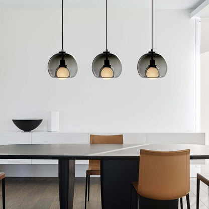Moderne Pendelleuchte - Metall &amp; Glas