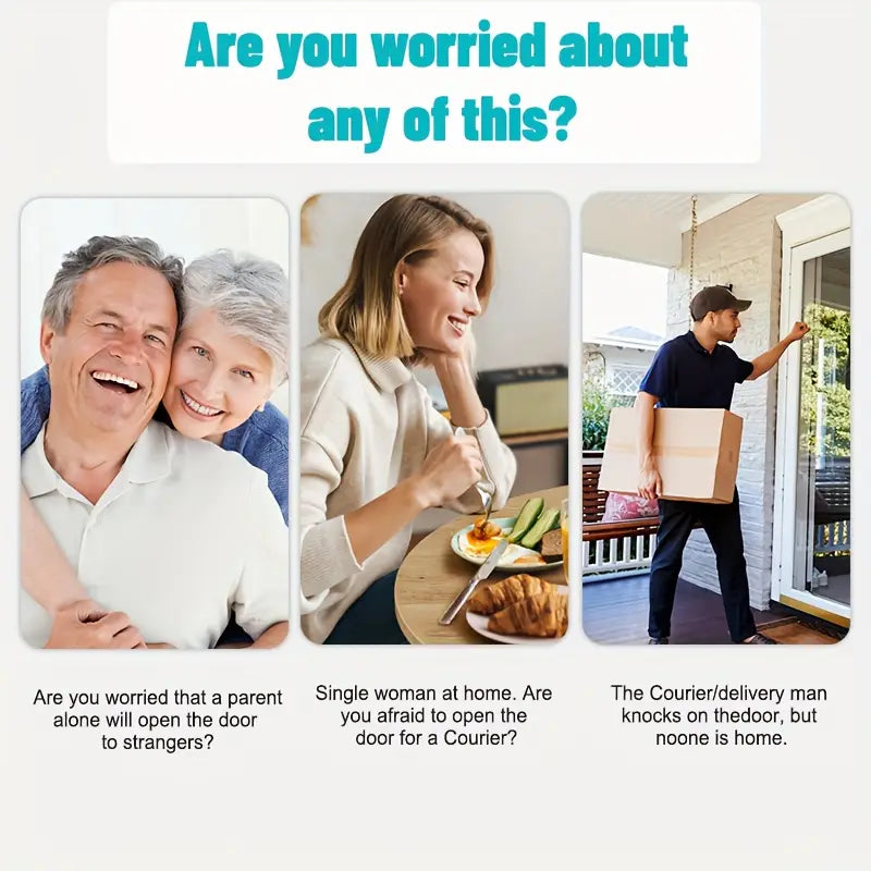 Intelligente WiFi-Türklingel mit eingebautem Akku – Drahtloses Sicherheitssystem, bidirektionale Audioübertragung, Nachtsicht, USB-aufladbar - Max