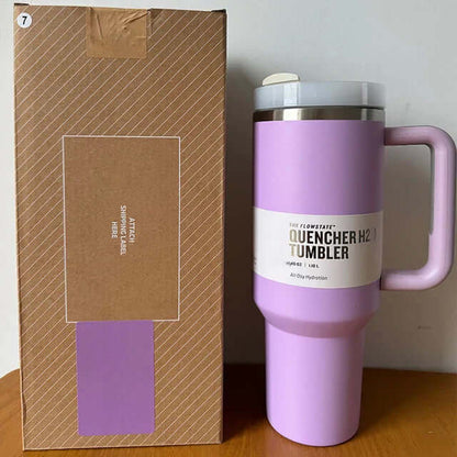 Isolierter Thermobecher 1,2L - Deckel &amp; Strohhalm