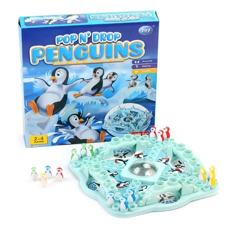 Pinguin-Rutschpartie: Brettspiel für Familien