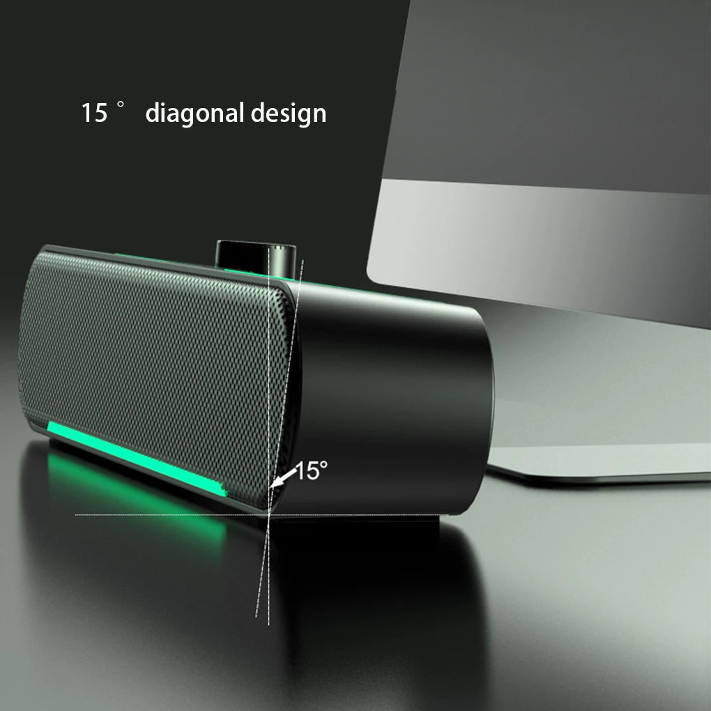 A39 Computer Lautsprecher Surround Soundbar Lautsprecher Kabelgebundener Lautsprecher Stereo Subwoofer Soundbar für Laptop PC Gamer
