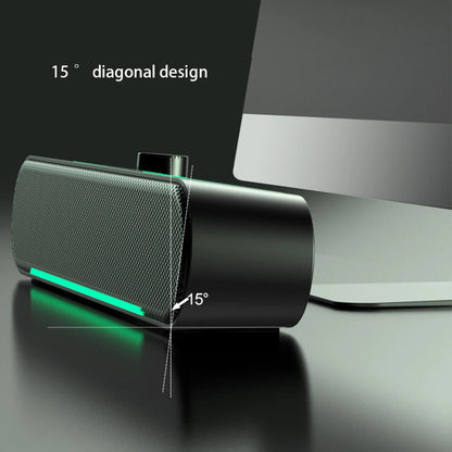 A39 Computer Lautsprecher Surround Soundbar Lautsprecher Kabelgebundener Lautsprecher Stereo Subwoofer Soundbar für Laptop PC Gamer