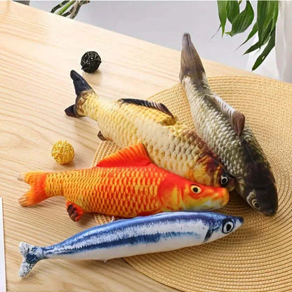 Interaktives Katzenspielzeug Set - 4 Bewegliche Fische