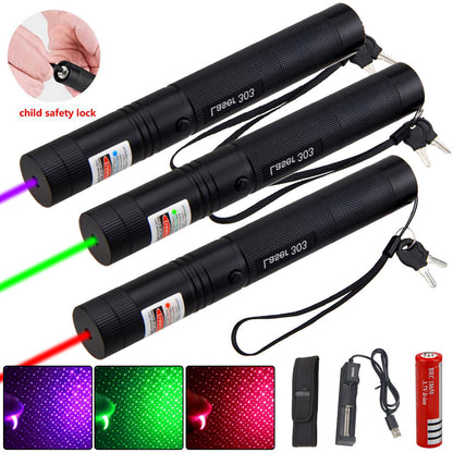 Zelara-Power Laserpointer 303 - Wiederaufladbarer sichtbarer USB-Laserpointer mit hoher Leistung