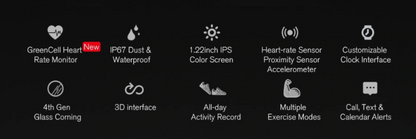 Taktische Smartwatch wasserdicht 50 m – Fitnessuhr mit Herzfrequenz, Schlafanalyse &amp; 3D-Tracking