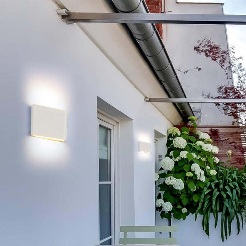 Moderne LED Außenwandleuchte – Wasserdicht, Rechteckig