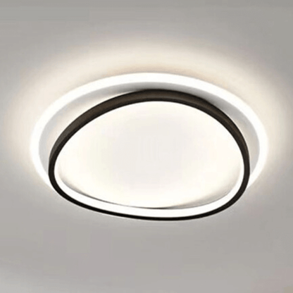Moderne LED-Deckenleuchte Schwarz-Gold