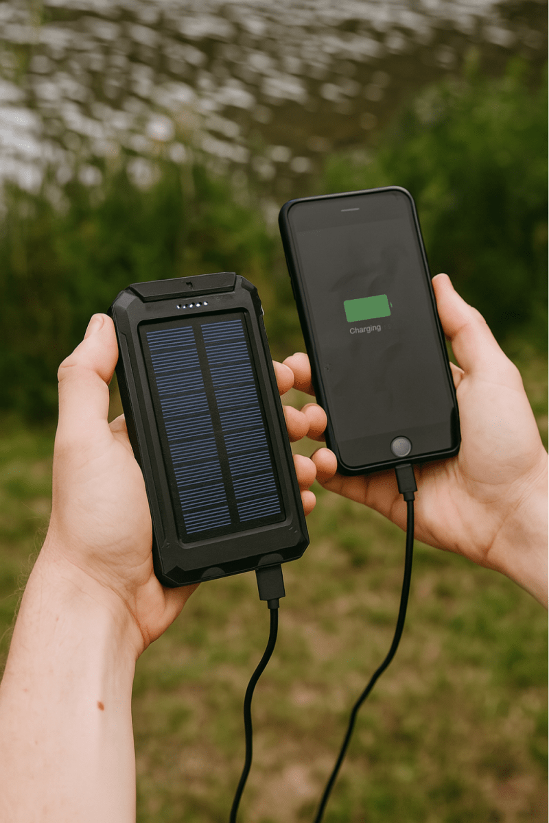 Solar Powerbank wasserdicht stoßfest 10.000 mAh - Solaraufladung