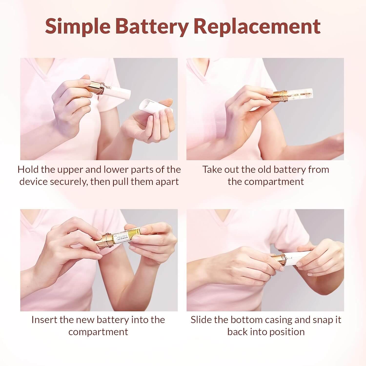 Elektrischer Gesichtshaarentferner für glatte Haut