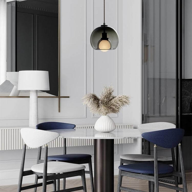 Moderne Pendelleuchte - Metall &amp; Glas