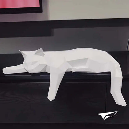 Moderne Katzenfigur Luna – Skulptur Deko Figur